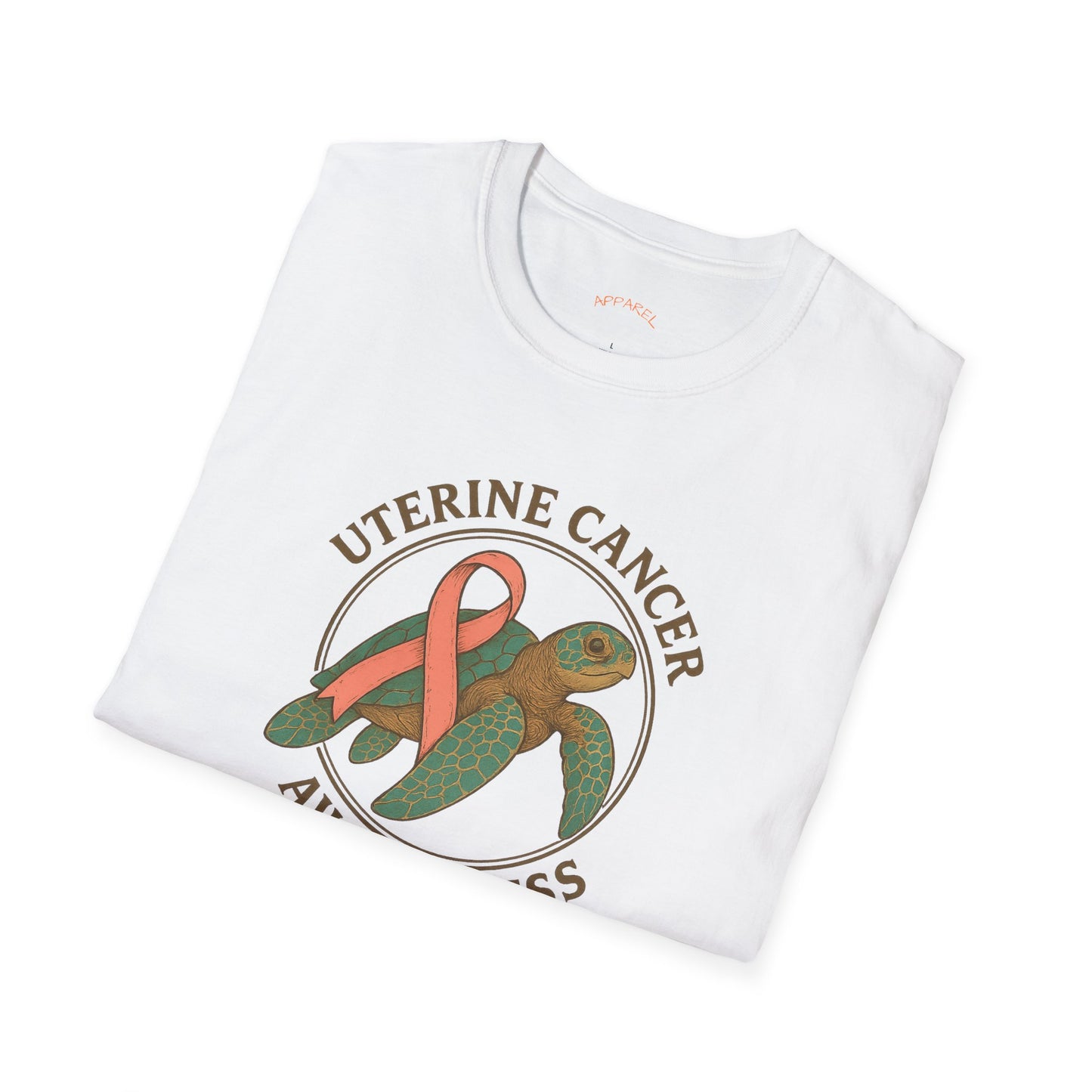 Uterine Cancer Awareness T-Shirt, Unisex Softstyle Tee, Supportive Apparel, Awareness Month Gift, Cancer Support Shirt, Birthday Gift