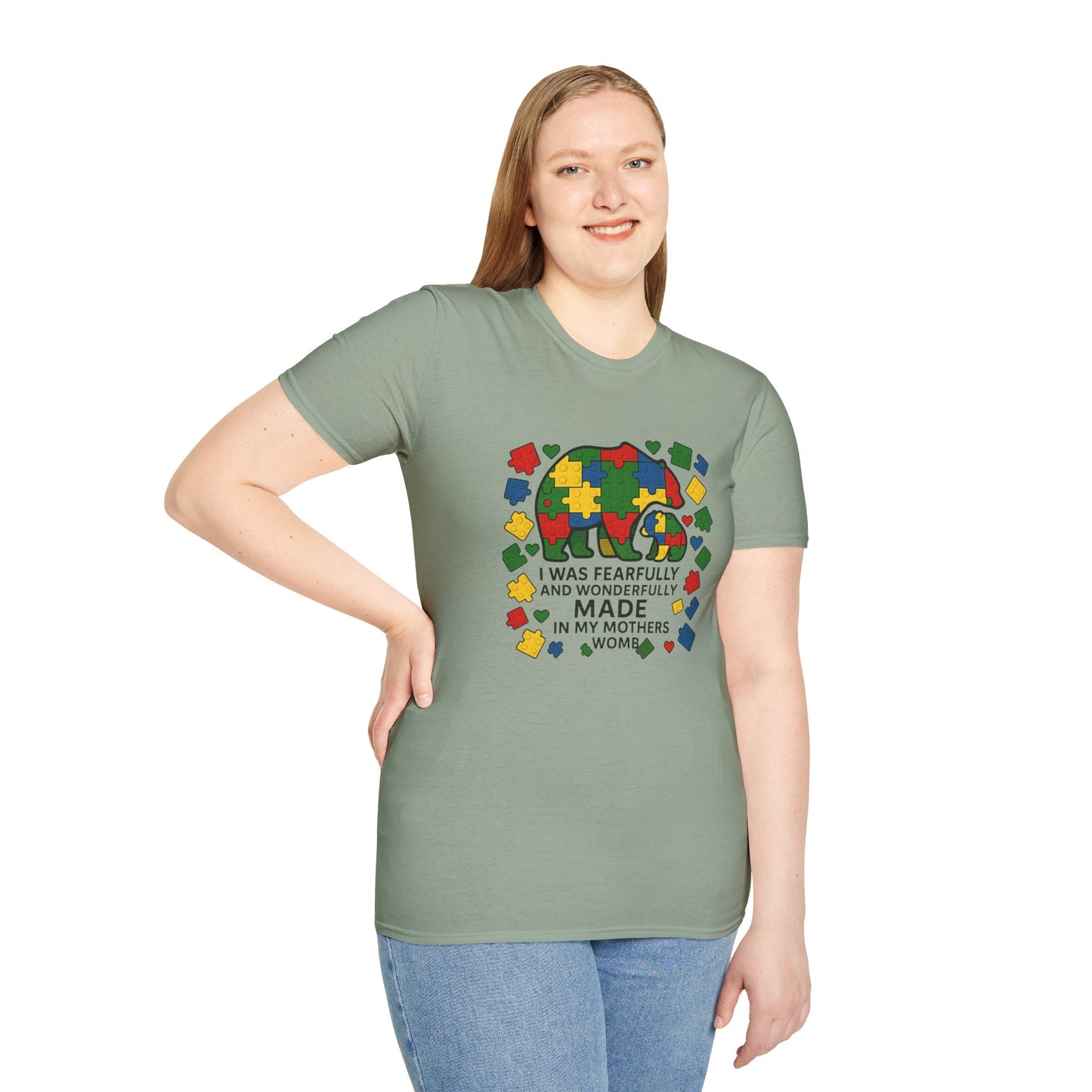 Autism Lego Mama Bear T-Shirt