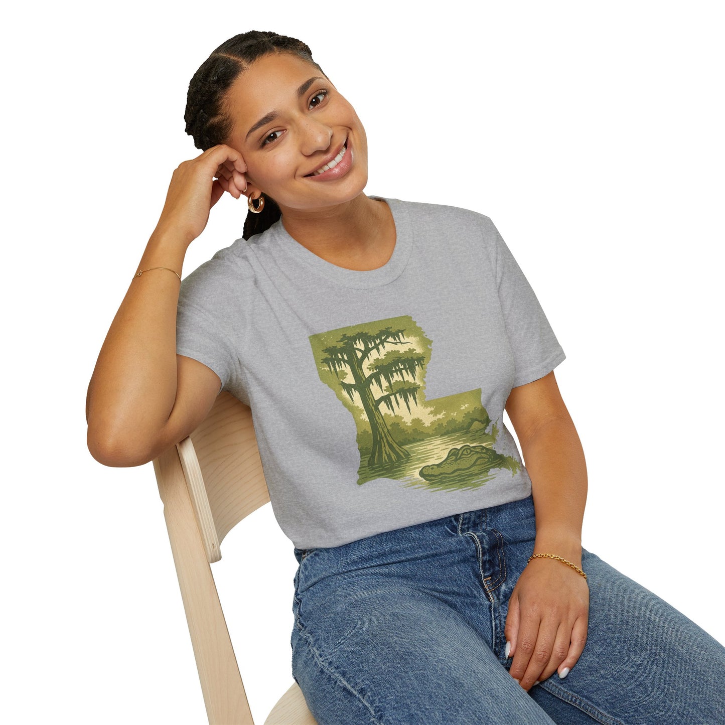 Louisiana Nature T-Shirt, Gift for Nature Lovers, Unisex Tee, Travel Souvenir, Outdoor Enthusiast Apparel, Urban Jungle Style