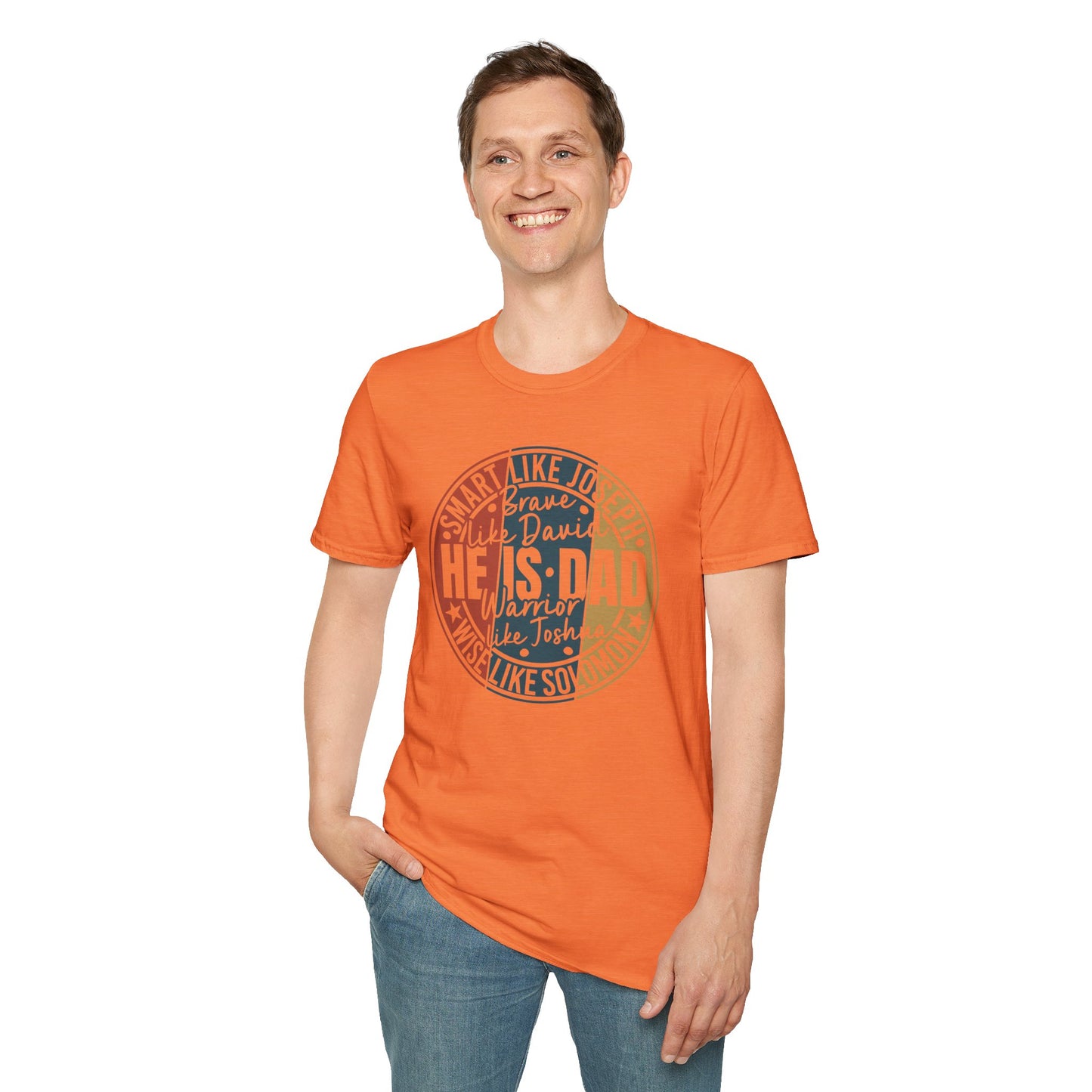Faith Inspired Smart Like Dad Unisex Softstyle T-Shirt, Gifts for Father's Day, Casual Wear, Birthday Shirt, Dad Life Tee