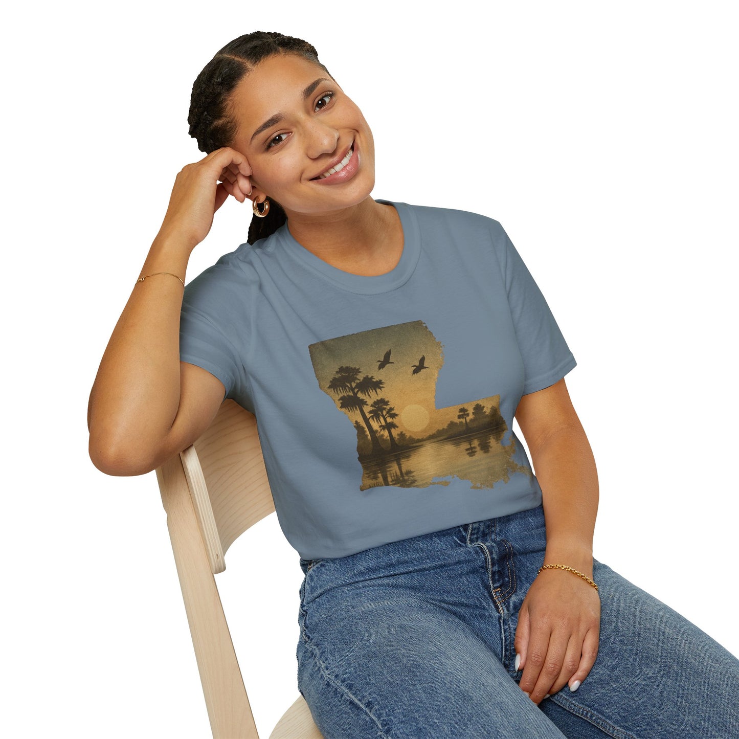 Louisiana Sunset Unisex T-Shirt - Souvenir Tee for Nature Lovers and Lake Life Enthusiasts