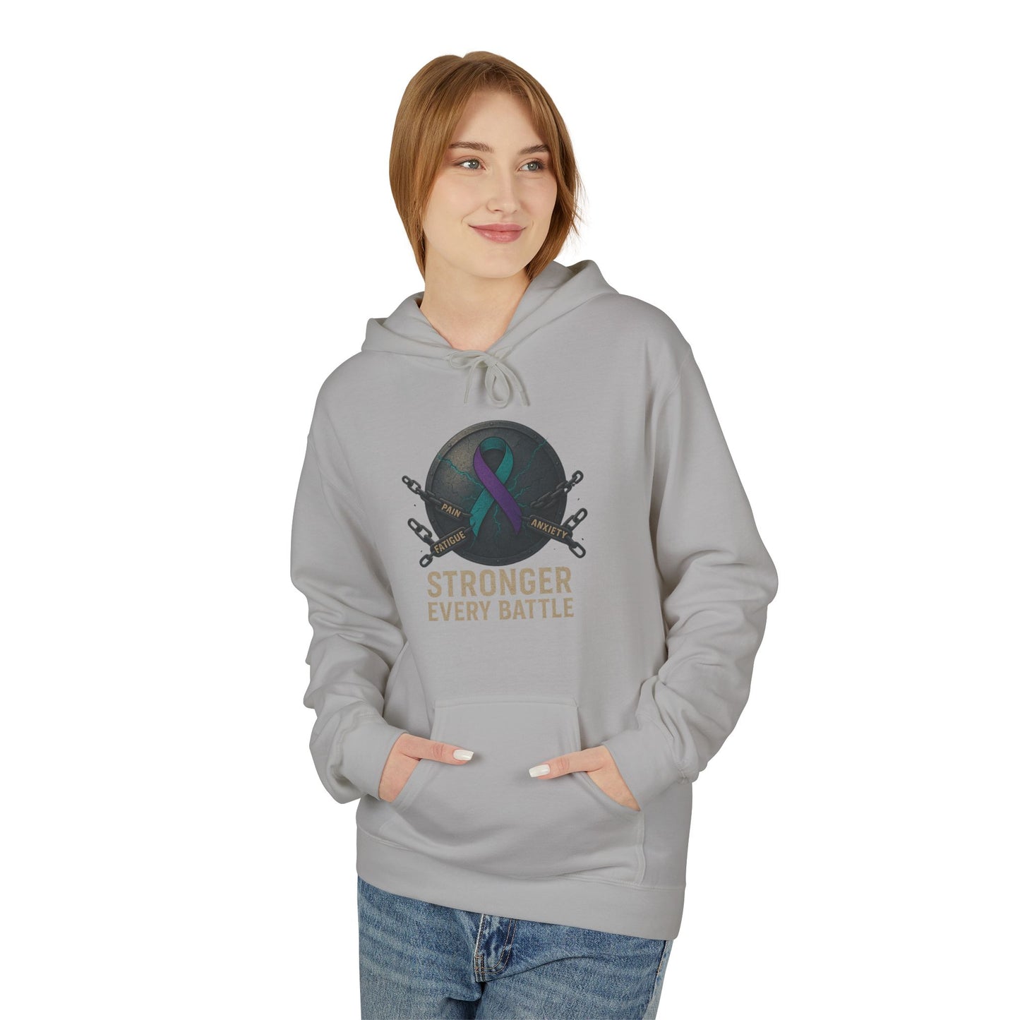 Fragile X Empowering Strength Hoodie - Unisex Midweight Softstyle Fleece, Casual Wear, Motivational Gift, Workout Fashion, Everyday Comfort