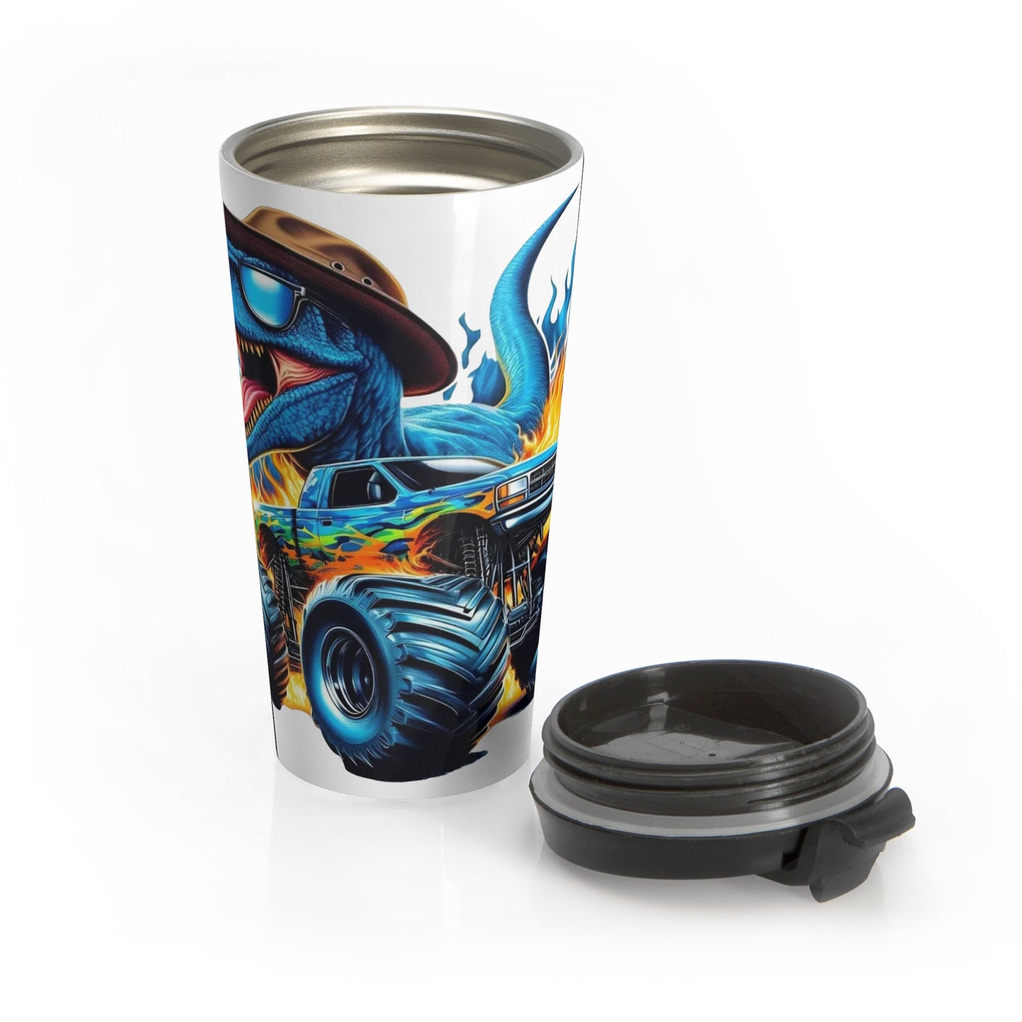 Kids Tumbler - Epic Dinosaur Adventure Travel Mug | Fun Gift for Kids, Coffee Lovers, Car Enthusiasts, Birthday, Road Trips