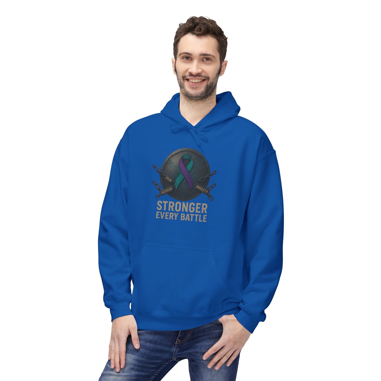 Fragile X Empowering Strength Hoodie - Unisex Midweight Softstyle Fleece, Casual Wear, Motivational Gift, Workout Fashion, Everyday Comfort