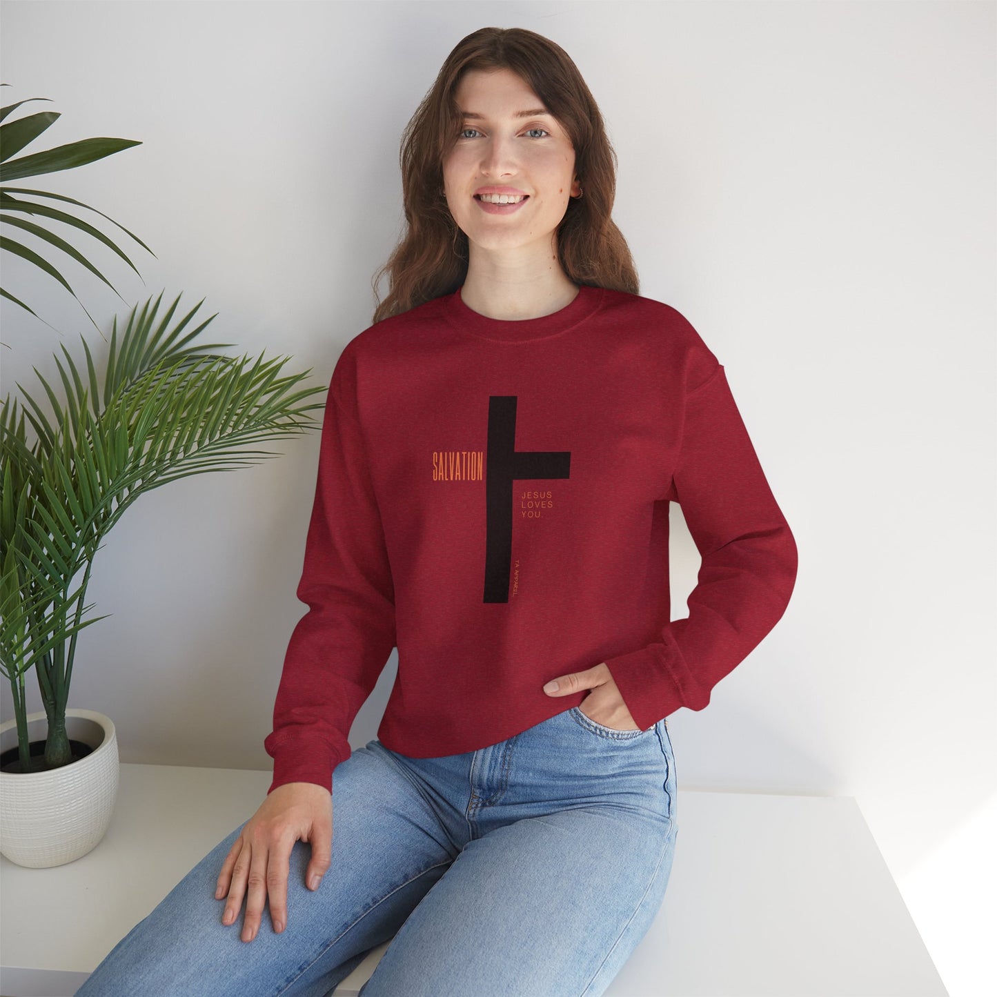 Faith Inspired Salvation Cross Sweatshirt