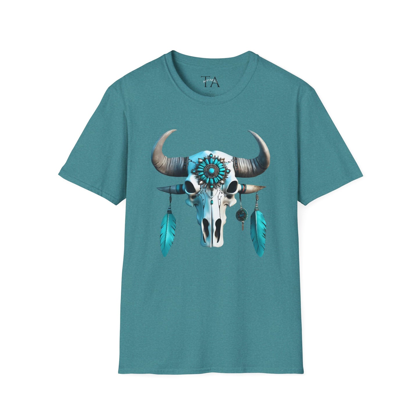 Native American Turquoise Buffalo Skull Tee - Unisex Jersey