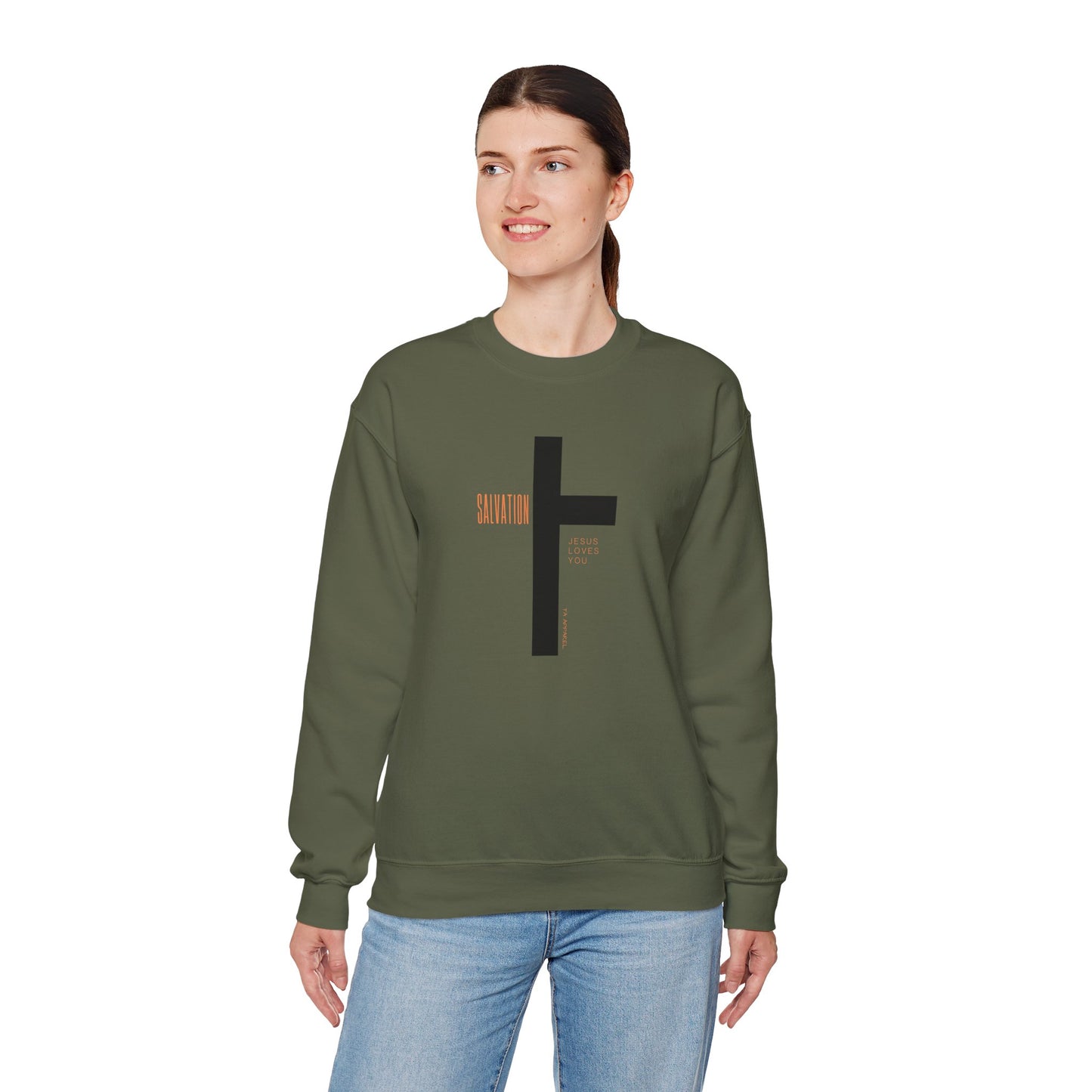 Faith Inspired Salvation Cross Sweatshirt