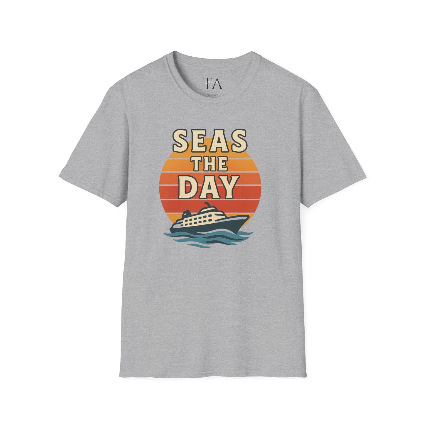Seas the Day Unisex T-Shirt, Vintage Cruise Tee, Nautical Graphic Shirt, Summer Vacation Apparel, Beach Lover Gift