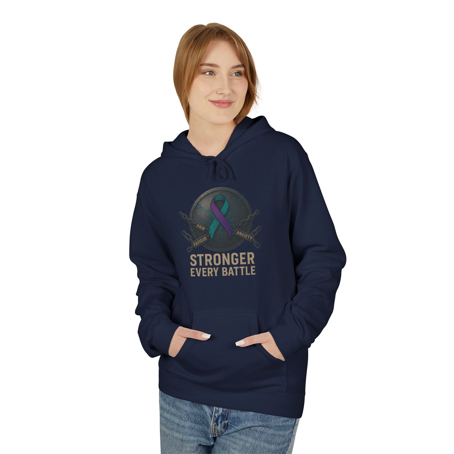 Fragile X Empowering Strength Hoodie - Unisex Midweight Softstyle Fleece, Casual Wear, Motivational Gift, Workout Fashion, Everyday Comfort
