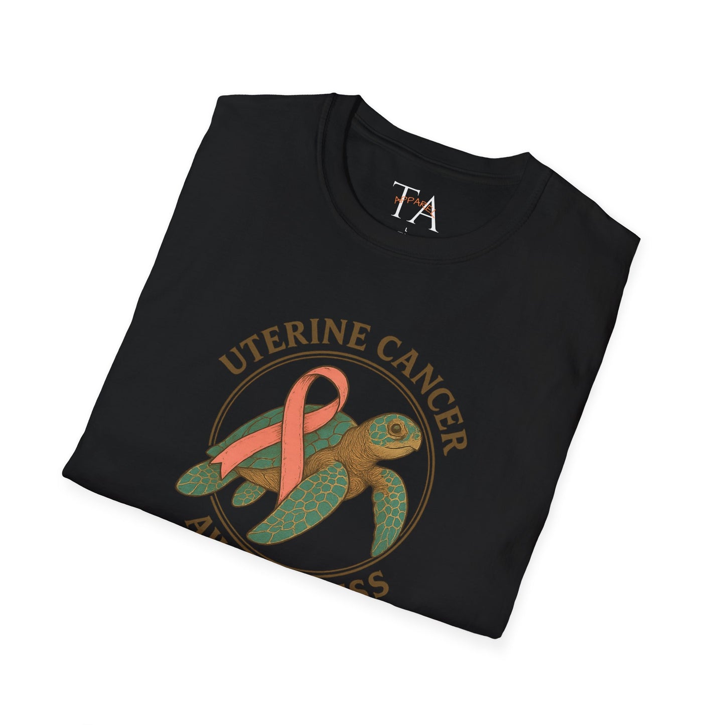 Uterine Cancer Awareness T-Shirt, Unisex Softstyle Tee, Supportive Apparel, Awareness Month Gift, Cancer Support Shirt, Birthday Gift