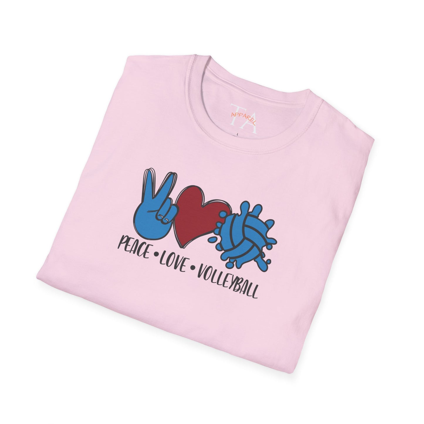 Peace Love Volleyball Unisex T-Shirt, Casual Tee, Sports Apparel, Gift for Volleyball Lovers, Summer Fashion
