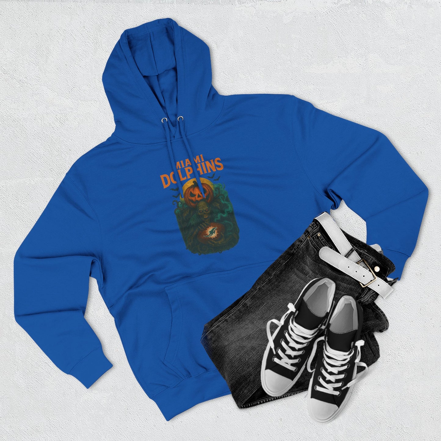 Halloween Cozy Dolphin Fleece Hoodie: Ocean Lovers, Casual Wear, Animal Lovers Gift, Beach Days, Relaxing at Home. Sea Life Graphic