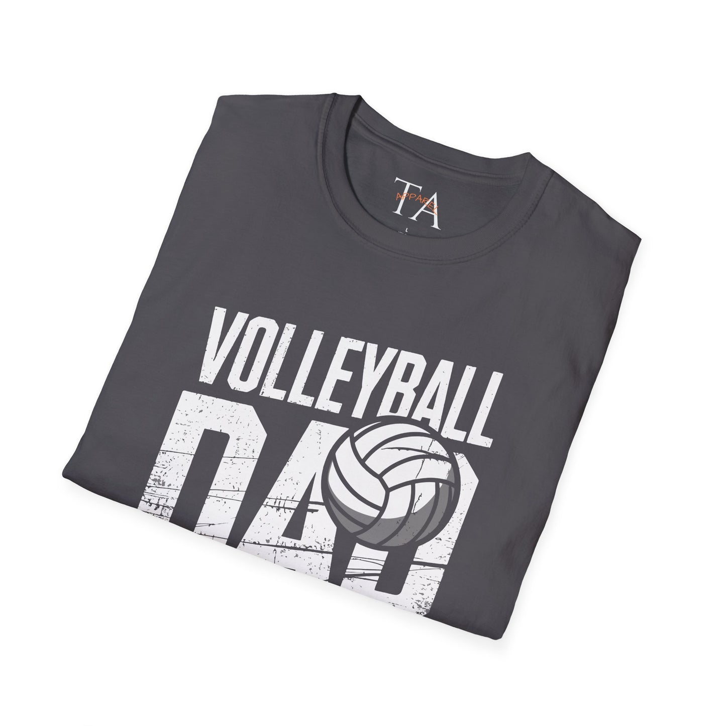 Volleyball Dad Distressed Design Unisex T-Shirt - Customize with Player Number