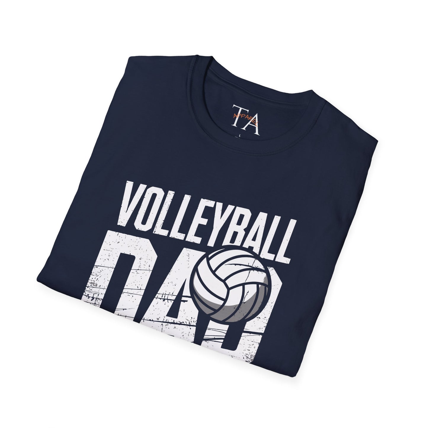 Volleyball Dad Distressed Design Unisex T-Shirt - Customize with Player Number
