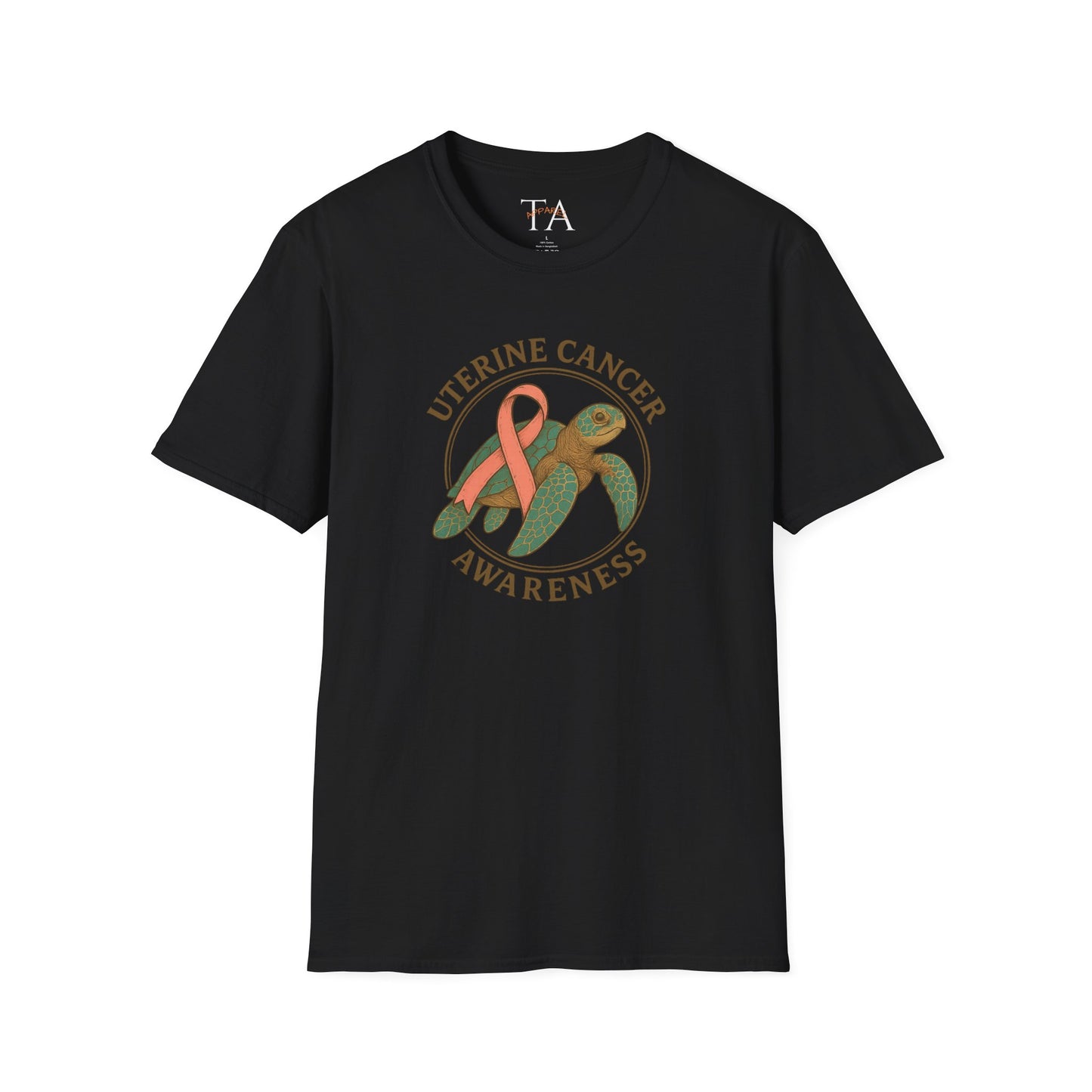 Uterine Cancer Awareness T-Shirt, Unisex Softstyle Tee, Supportive Apparel, Awareness Month Gift, Cancer Support Shirt, Birthday Gift