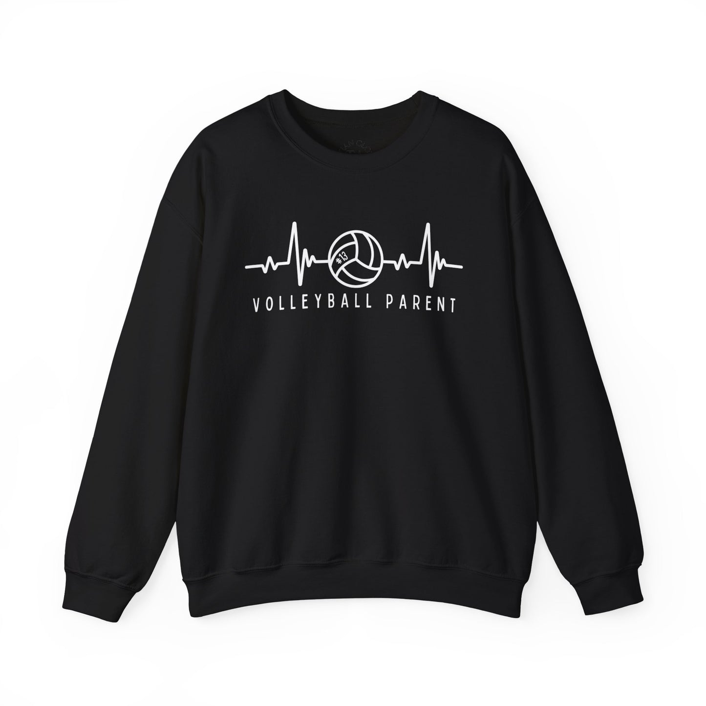 Volleyball Heartbeat Crewneck Sweatshirt #13, Quality Sweatshirt, Parent Gift, Volleyball Fan Apparel, Sports Lover Top