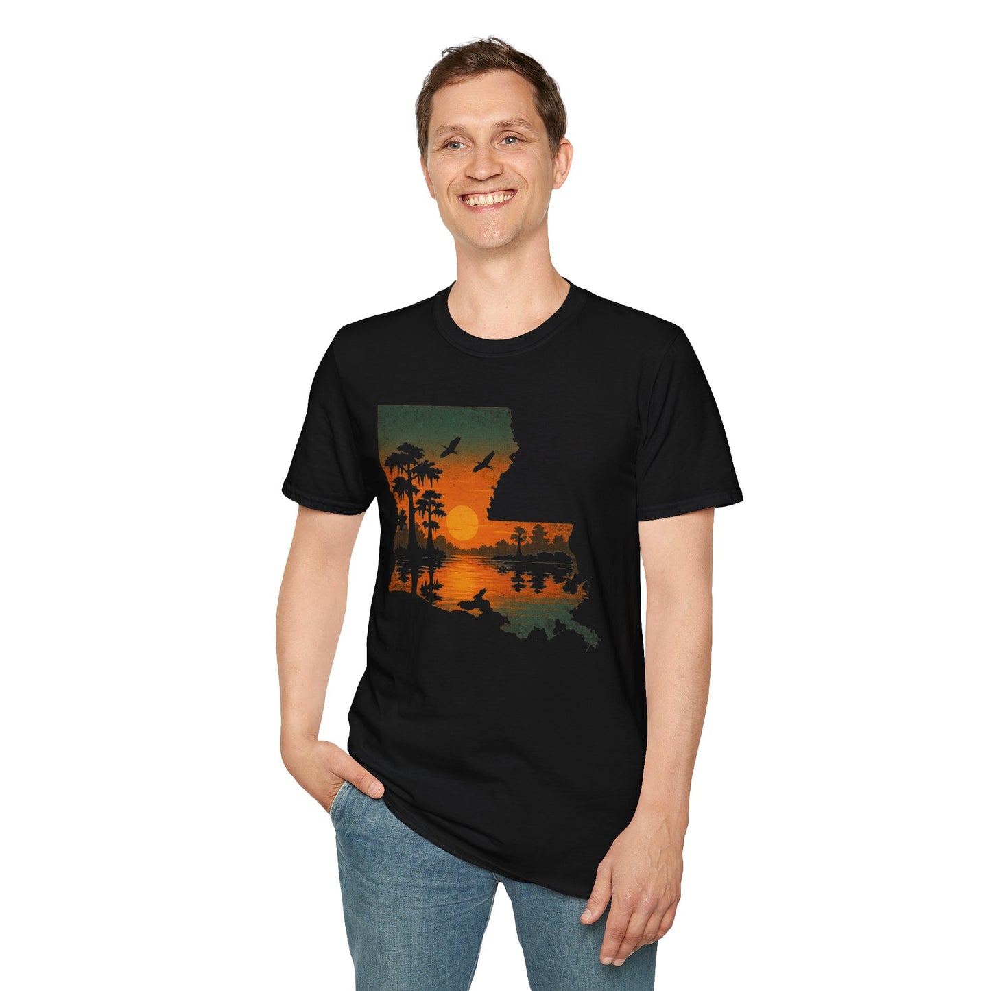 Louisiana Sunset T-Shirt | Nature Lover Gift, Unisex Tee, Travel Souvenir, Outdoor Apparel, Unique Design