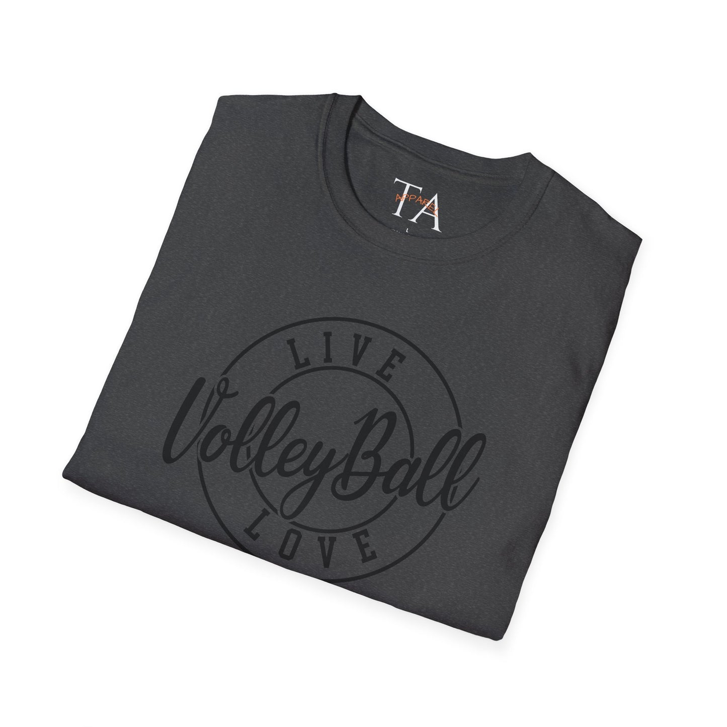 Volleyball Live Love Unisex Softstyle T-Shirt, Sports Tee, Volleyball Gift, Game Day Apparel, Casual Wear, Activewear