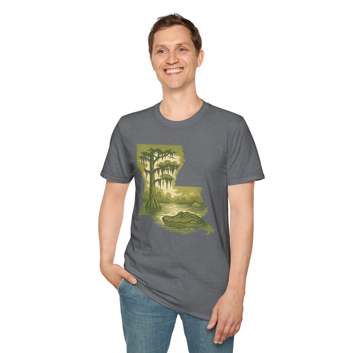 Louisiana Nature T-Shirt, Gift for Nature Lovers, Unisex Tee, Travel Souvenir, Outdoor Enthusiast Apparel, Urban Jungle Style