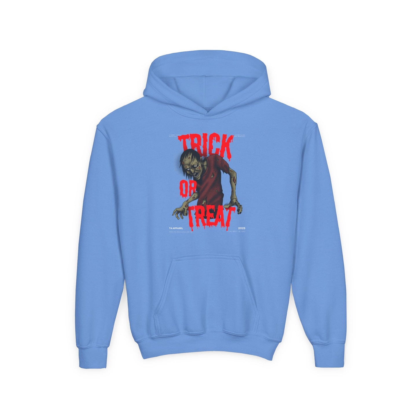 Halloween Spooky Kids Sweatshirt, Trick or Treat Zombie Hoodie