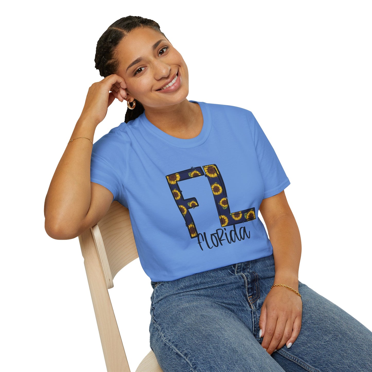 Florida Sunshine Unisex Softstyle T-Shirt, Florida T-Shirt, Graphic Tee, Summer Outfit, Gift for Floridians, Vacation Wear