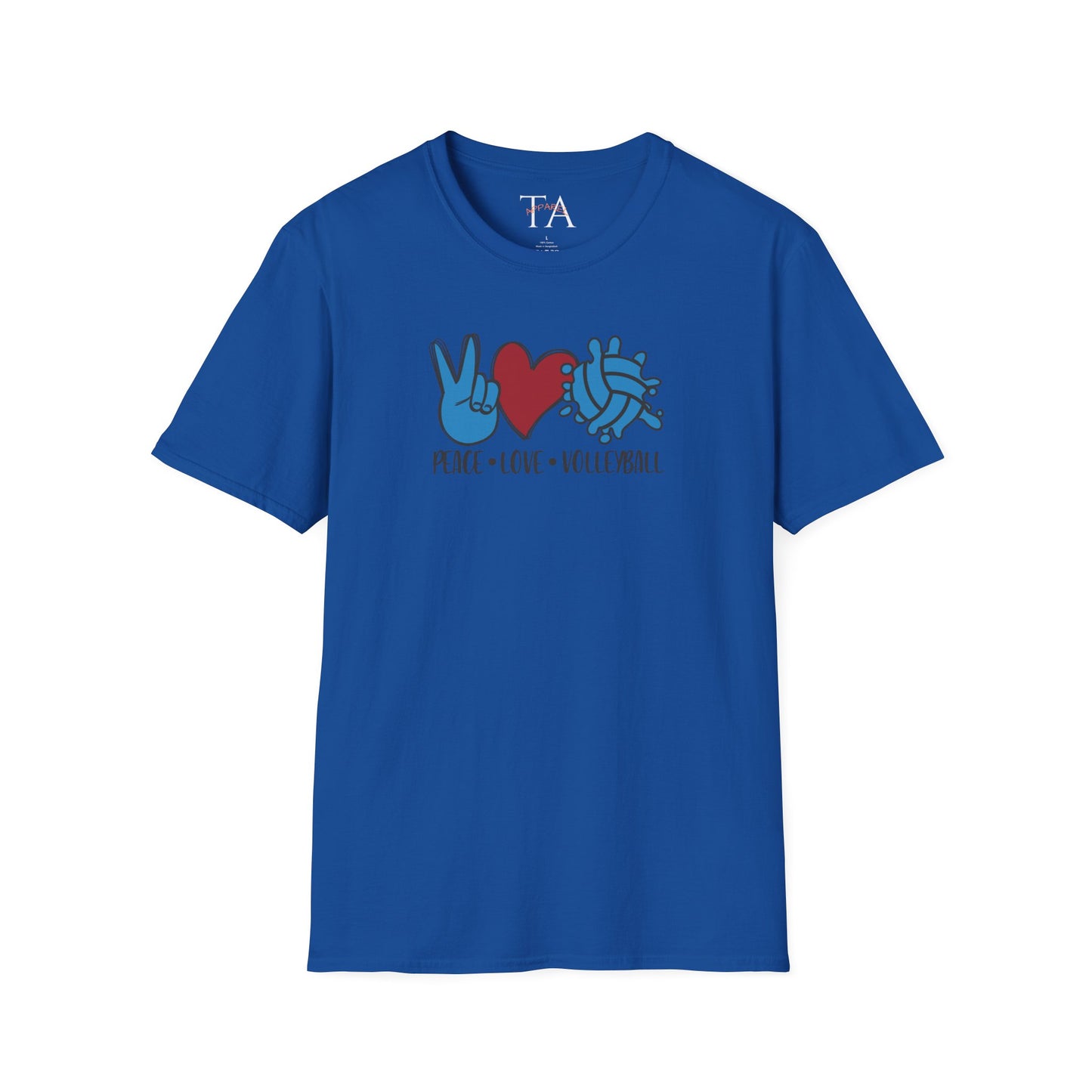 Peace Love Volleyball Unisex T-Shirt, Casual Tee, Sports Apparel, Gift for Volleyball Lovers, Summer Fashion