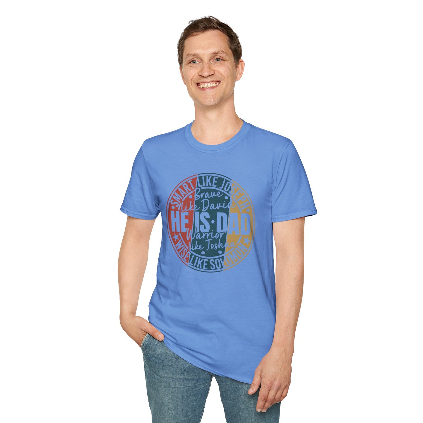 Faith Inspired Smart Like Dad Unisex Softstyle T-Shirt, Gifts for Father's Day, Casual Wear, Birthday Shirt, Dad Life Tee
