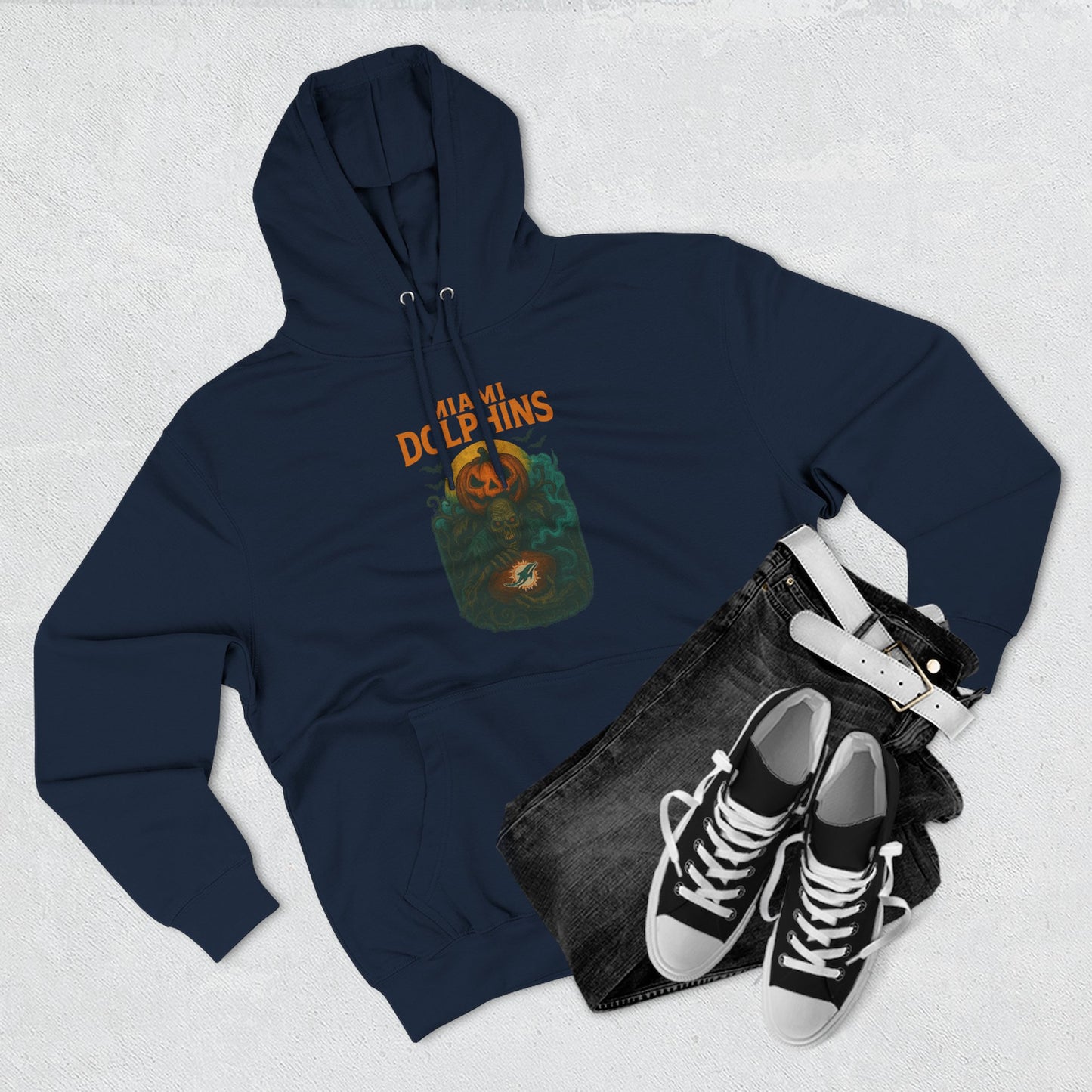 Halloween Cozy Dolphin Fleece Hoodie: Ocean Lovers, Casual Wear, Animal Lovers Gift, Beach Days, Relaxing at Home. Sea Life Graphic