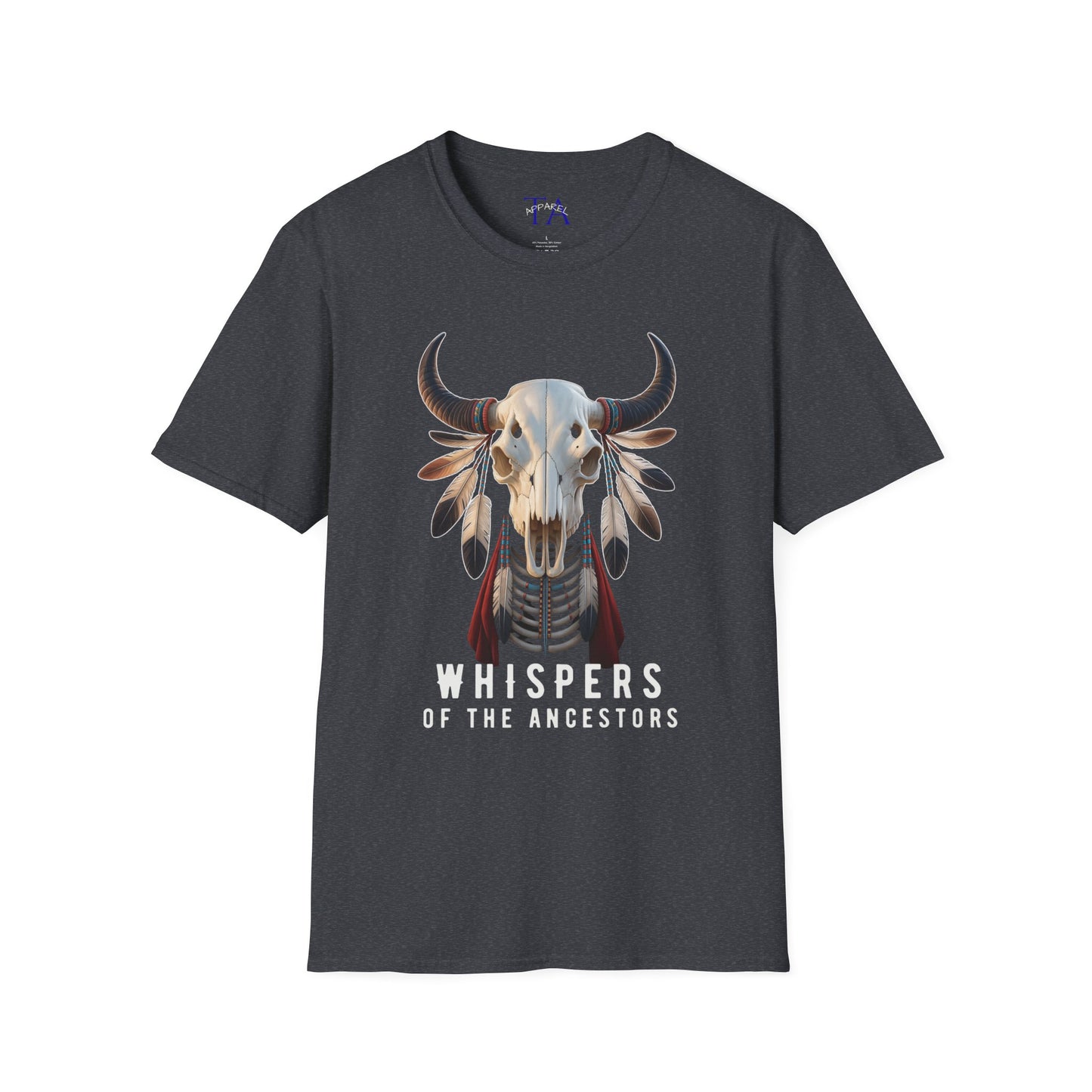 Native American Buffalo Skull T-Shirt - Whispers of the Ancestors