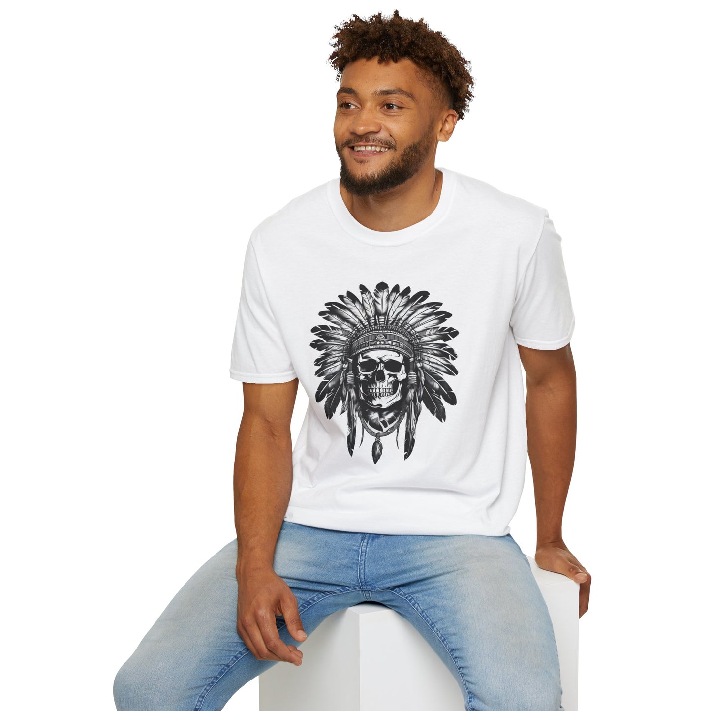 Native American Skull Graphic Unisex T-Shirt