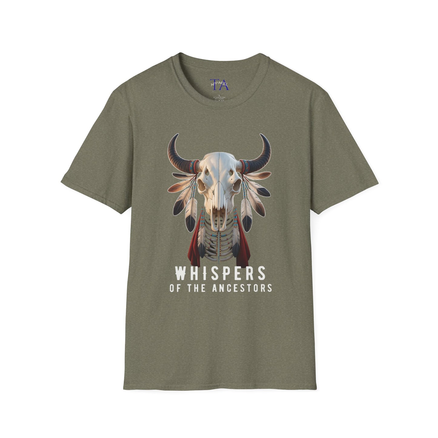 Native American Buffalo Skull T-Shirt - Whispers of the Ancestors