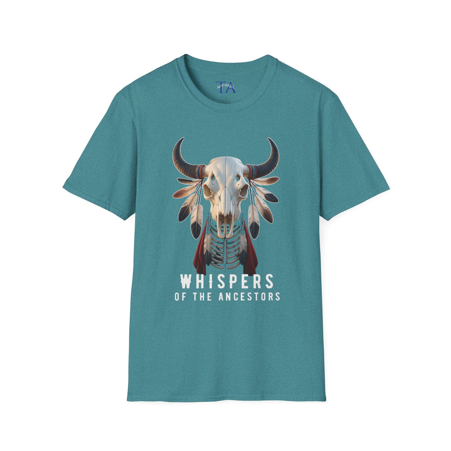 Native American Buffalo Skull T-Shirt - Whispers of the Ancestors