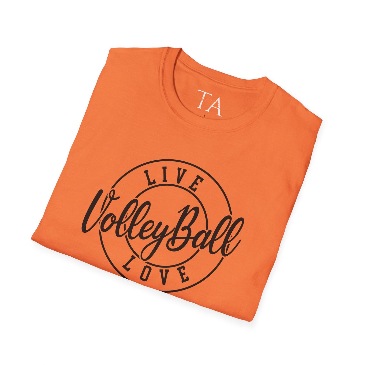 Volleyball Live Love Unisex Softstyle T-Shirt, Sports Tee, Volleyball Gift, Game Day Apparel, Casual Wear, Activewear