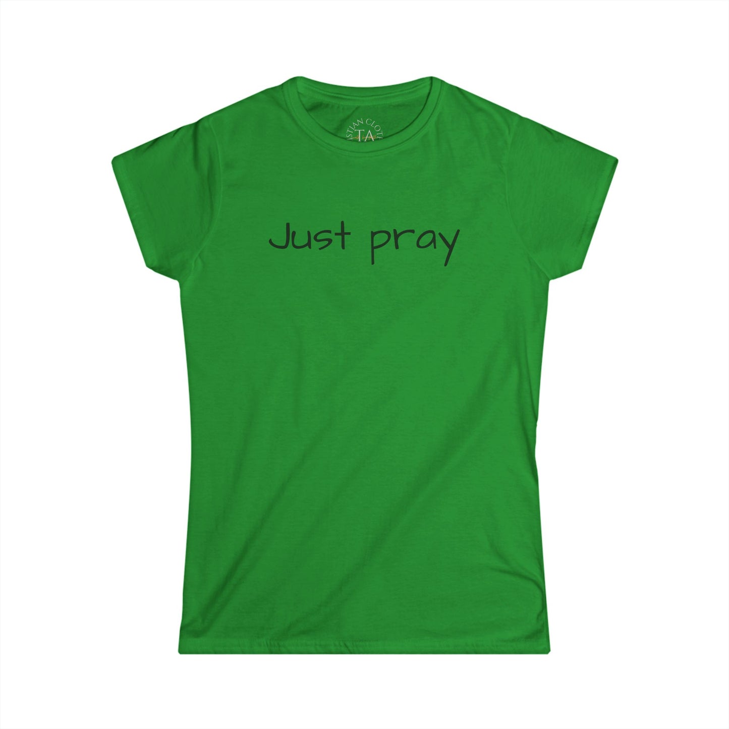 Women’s Inspirational Tee - Just Pray, Motivational Shirt, Faith-based T-Shirt, Casual Wear, Gift for Her, Spiritual Apparel