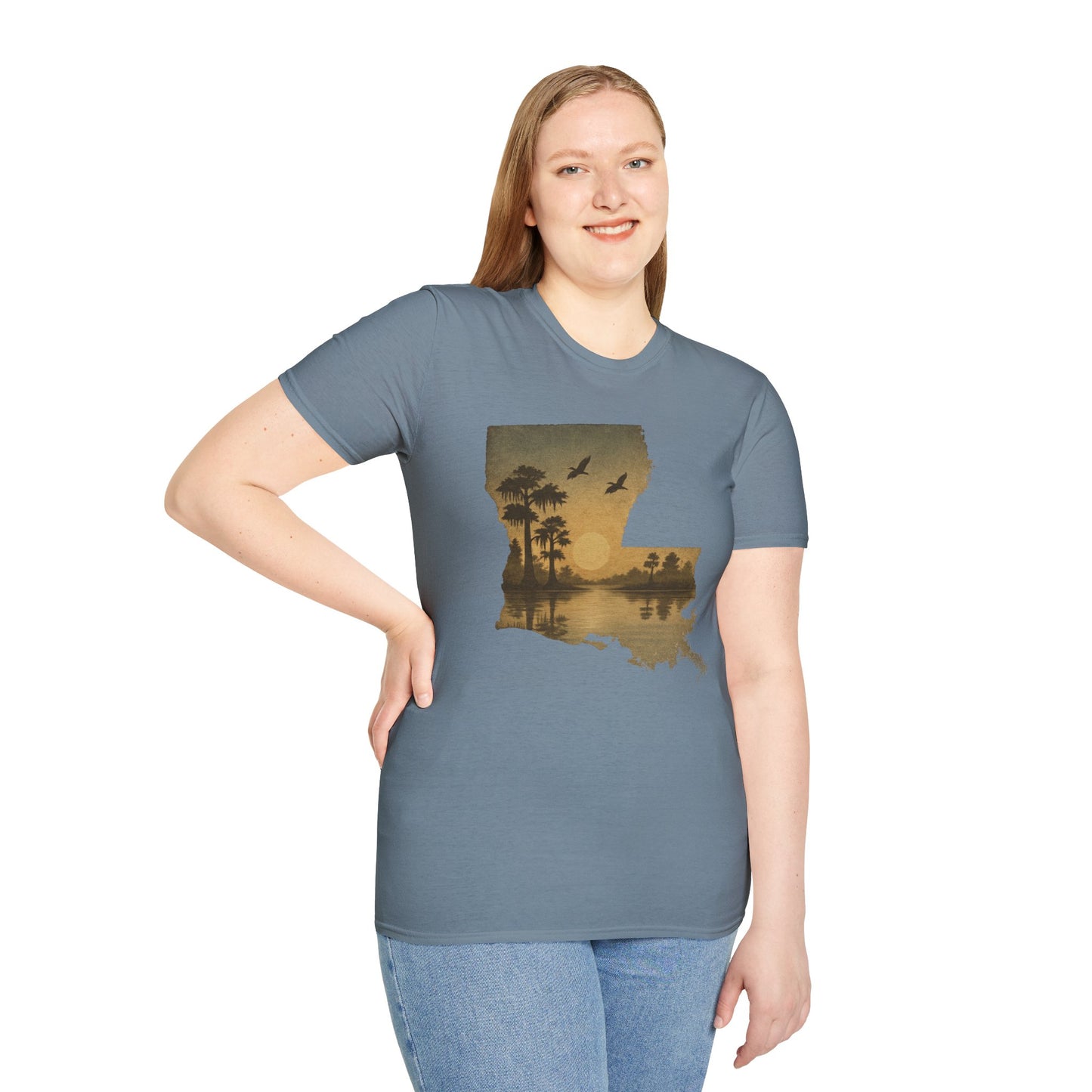 Louisiana Sunset Unisex T-Shirt - Souvenir Tee for Nature Lovers and Lake Life Enthusiasts