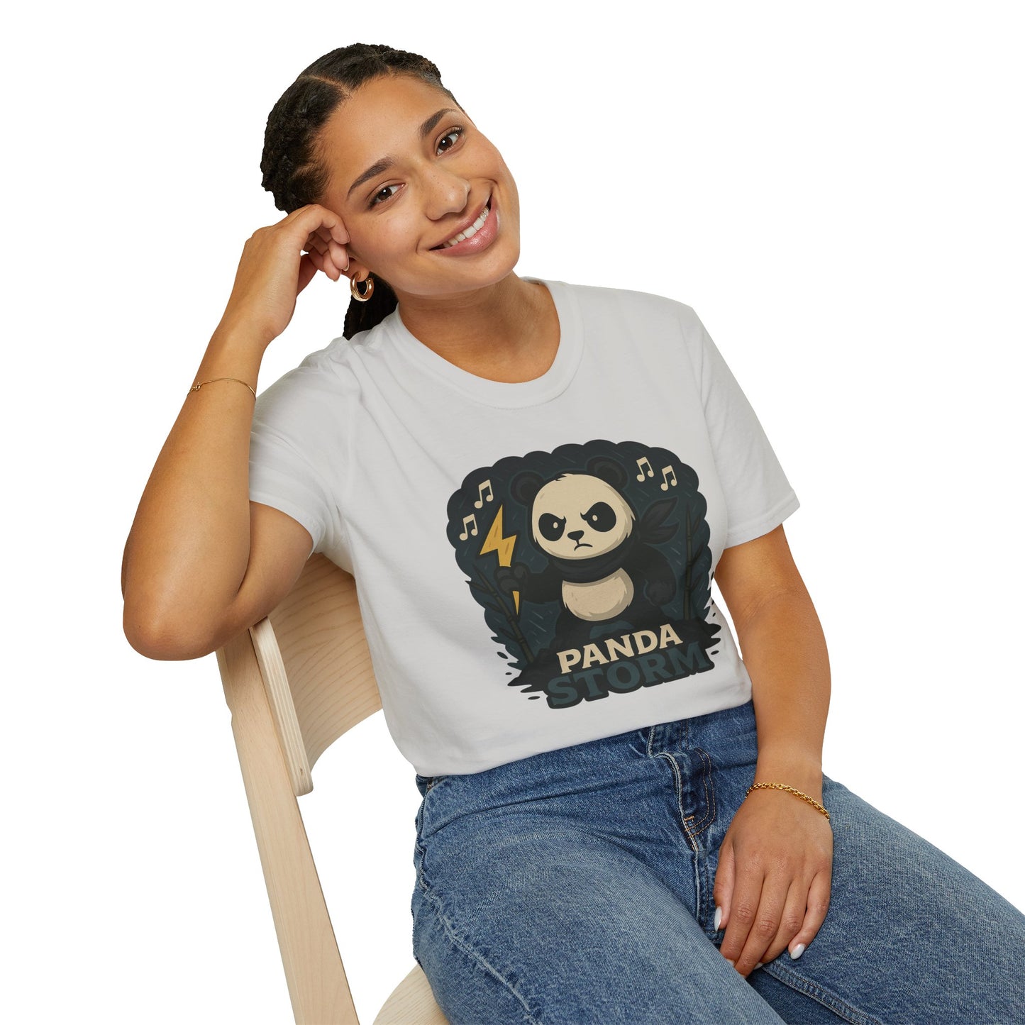 Panda Storm Tee for Animal and Music Lovers - Softstyle T-Shirt