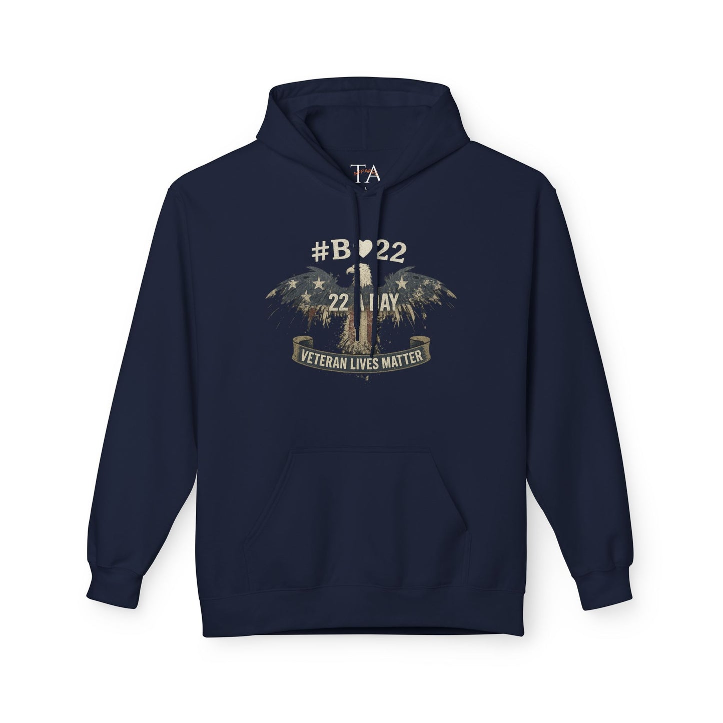 #B🤍22 Veteran Lives Matter Hoodie - Unisex Fleece Sweatshirt
