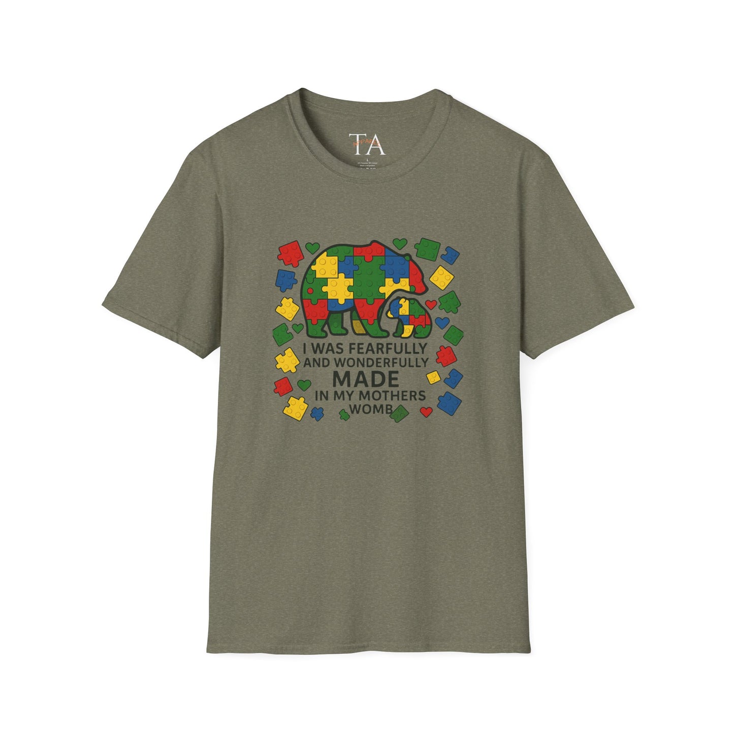 Autism Lego Mama Bear T-Shirt