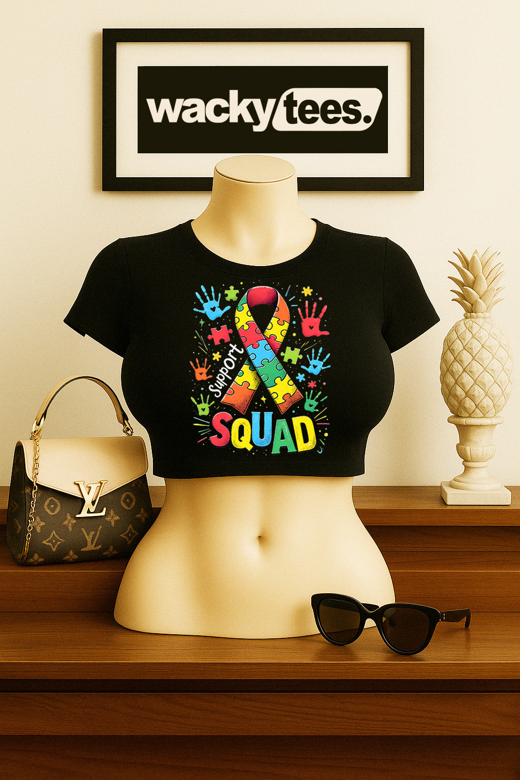Autism Awareness Support Squad Graphic Tee Shirt