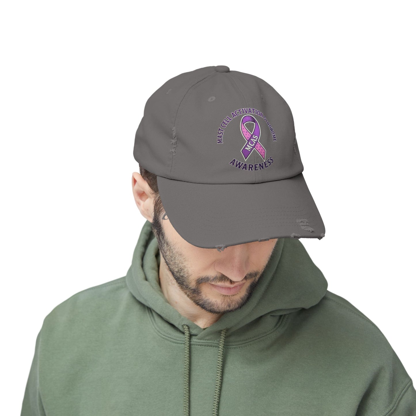 Mast Cell Activation Syndrome Unisex Distressed Awareness Hat