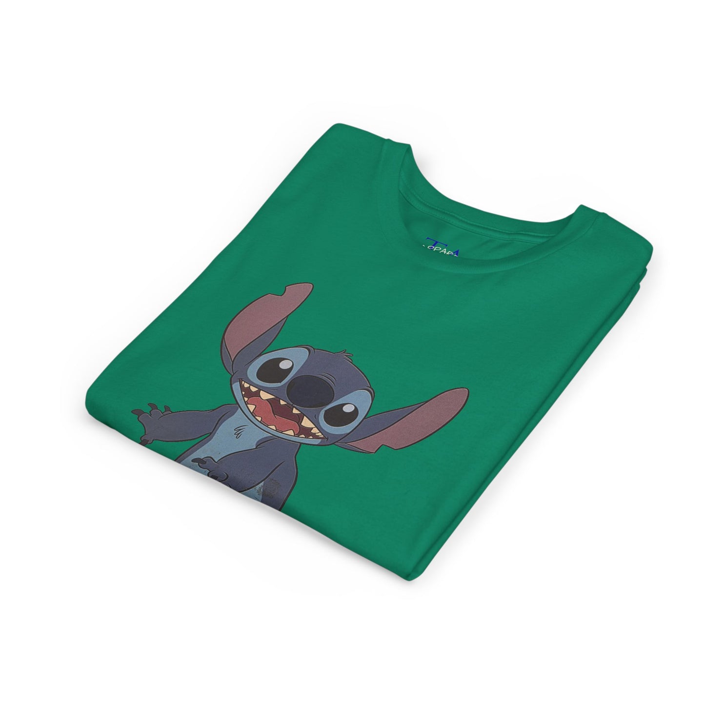 Kids Short Sleeve Tee with Stitch, Cute Kids Tee, Fun Gift for Boys & Girls, Birthday Gift, Summer Wear, Kids' Fashion