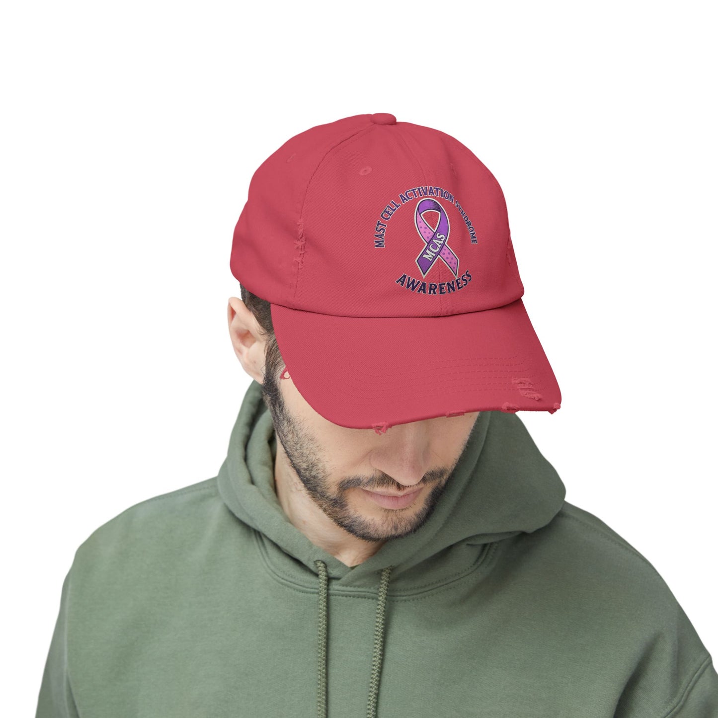 Mast Cell Activation Syndrome Unisex Distressed Awareness Hat