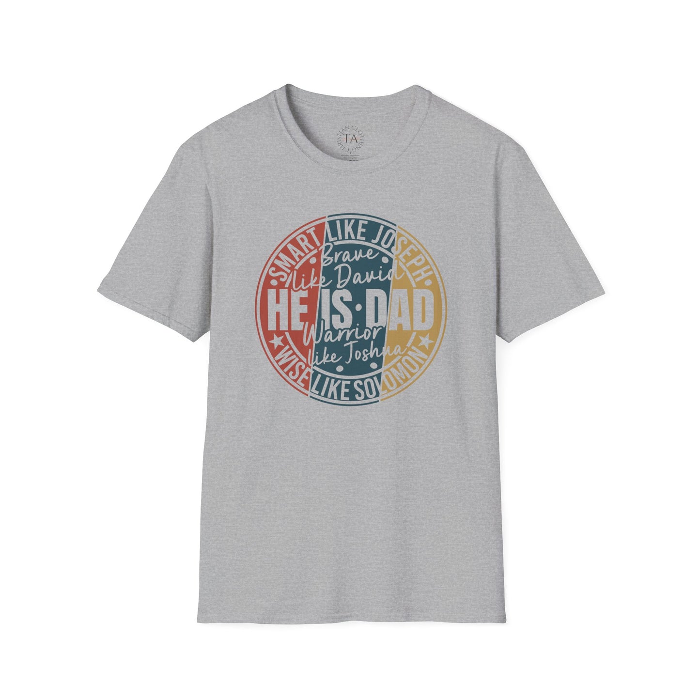 Faith Inspired Smart Like Dad Unisex Softstyle T-Shirt, Gifts for Father's Day, Casual Wear, Birthday Shirt, Dad Life Tee