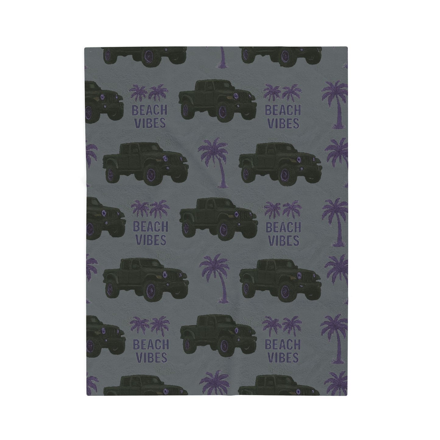 Beach Vibes Custom Jeep Gladiator Throw Blanket