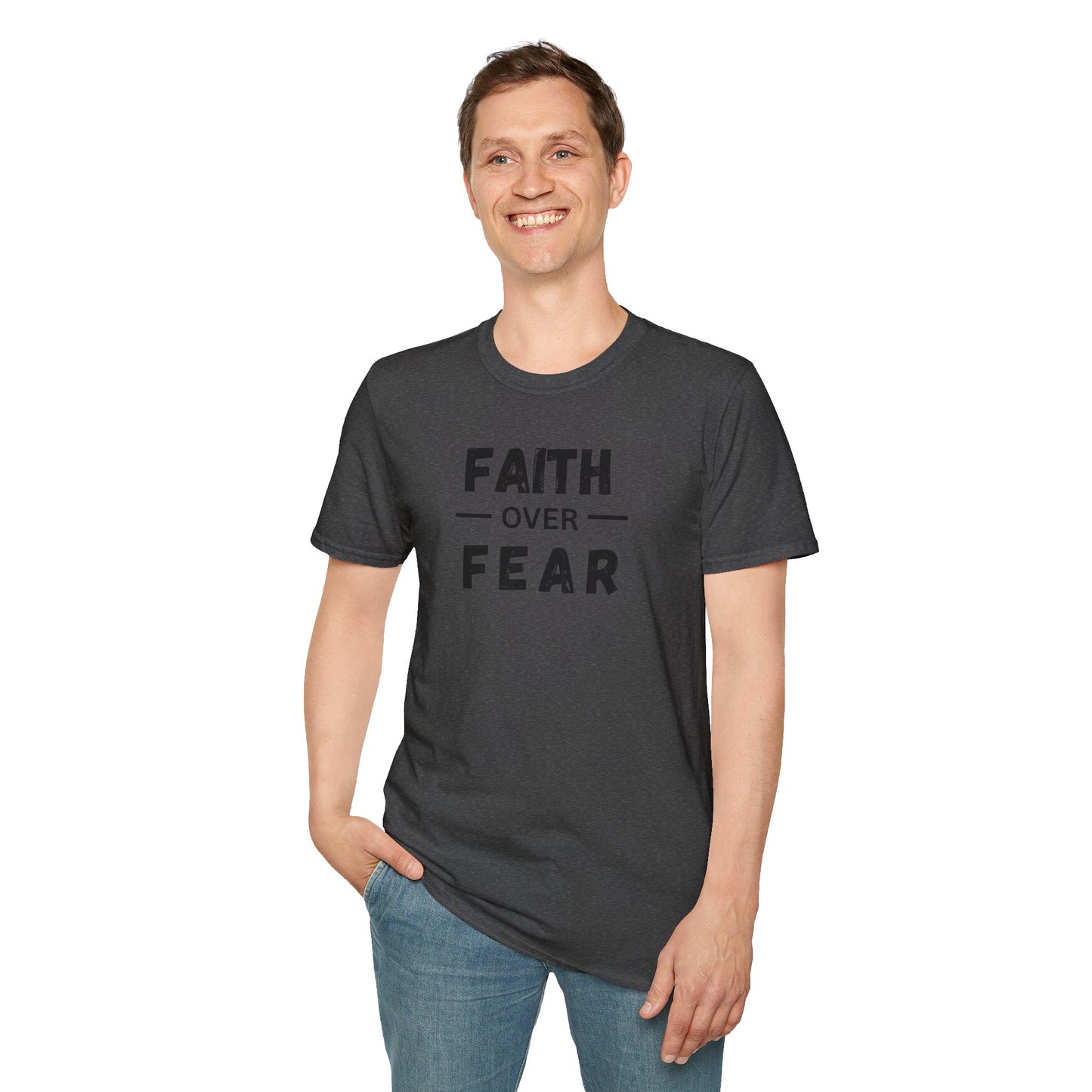 Faith Inspired Unisex T-Shirt - Faith Over Fear Design
