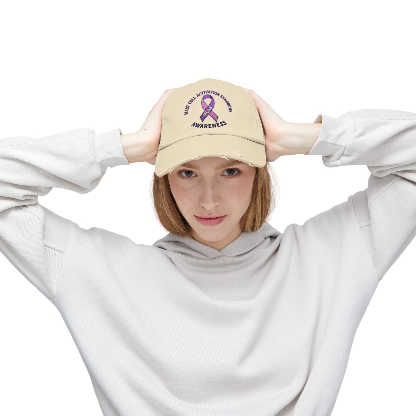 Mast Cell Activation Syndrome Unisex Distressed Awareness Hat