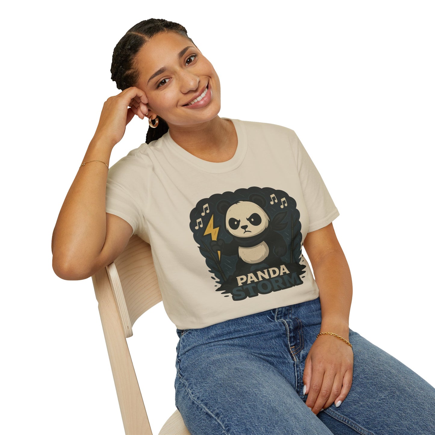 Panda Storm Tee for Animal and Music Lovers - Softstyle T-Shirt
