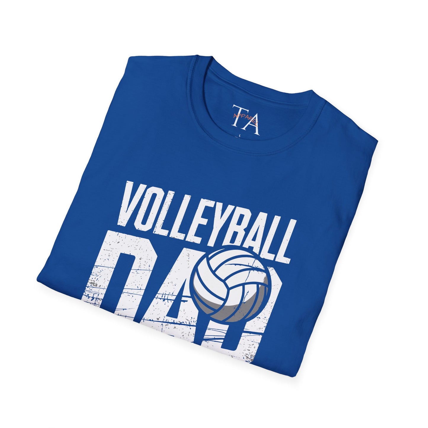 Volleyball Dad Distressed Design Unisex T-Shirt - Customize with Player Number