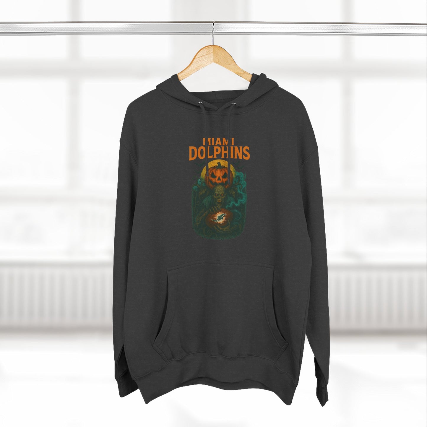 Halloween Cozy Dolphin Fleece Hoodie: Ocean Lovers, Casual Wear, Animal Lovers Gift, Beach Days, Relaxing at Home. Sea Life Graphic