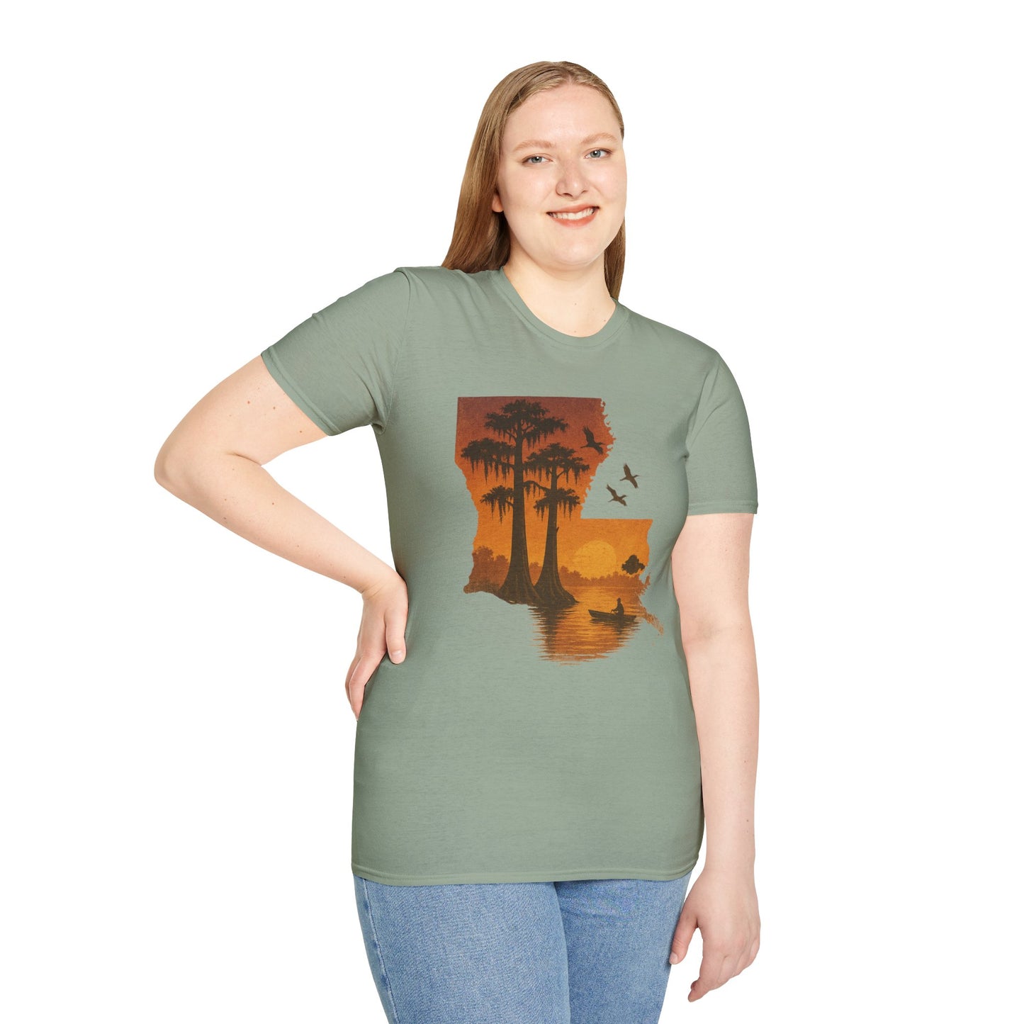 Louisiana Sunset T-Shirt, Unisex Beach Tee, Summer Vacation Shirt, Nature Lover Gift, Outdoor Adventure Apparel